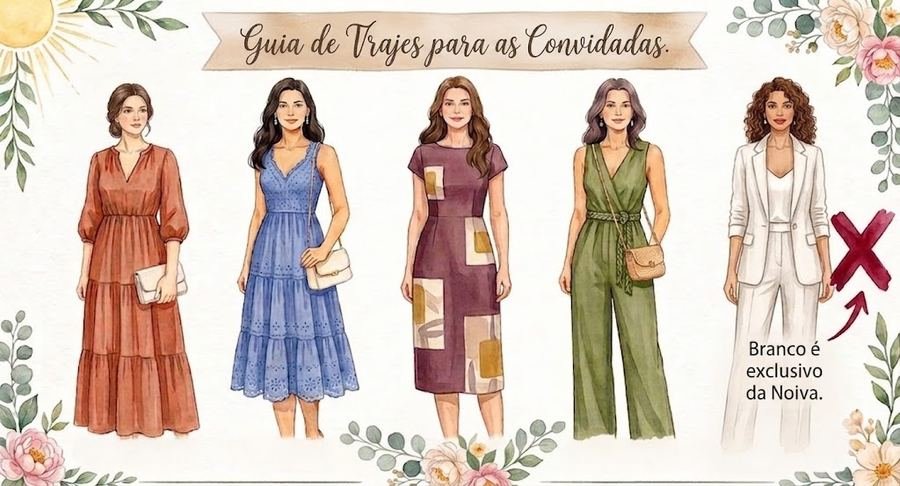 Guia de trajes para as convidadas